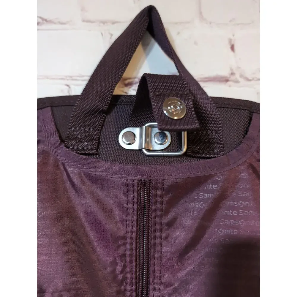 Samsonite Bi-Fold Garment Bag Burgundy Plum Purple Travel Suit Weekend Cover 24